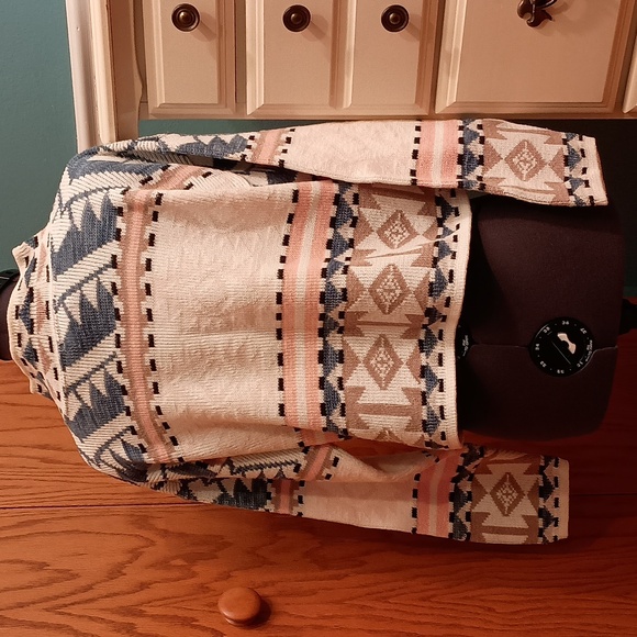 EUC Vintage 90s Cotton Cropped Mock Neck Sweater, sz S - Picture 4 of 6